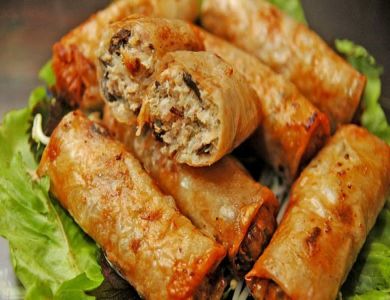 Nem rán: Món ăn được chế biến từ Miến dong Phia Đén thơm ngon hấp dẫn